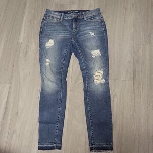 belle sky Medium Blue Distressed Skinny Jeans